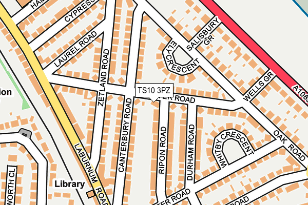 TS10 3PZ map - OS OpenMap – Local (Ordnance Survey) TS10 3PZ map - OS OpenMap – Local (Ordnance Survey)