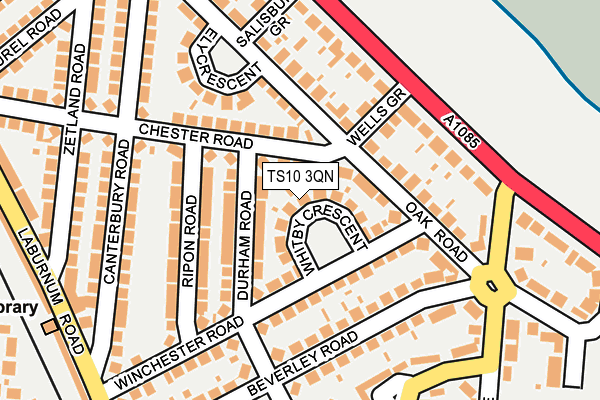 TS10 3QN map - OS OpenMap – Local (Ordnance Survey) TS10 3QN map - OS OpenMap – Local (Ordnance Survey)