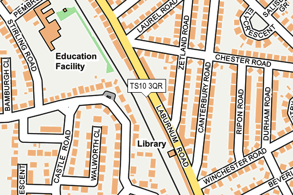 TS10 3QR map - OS OpenMap – Local (Ordnance Survey) TS10 3QR map - OS OpenMap – Local (Ordnance Survey)