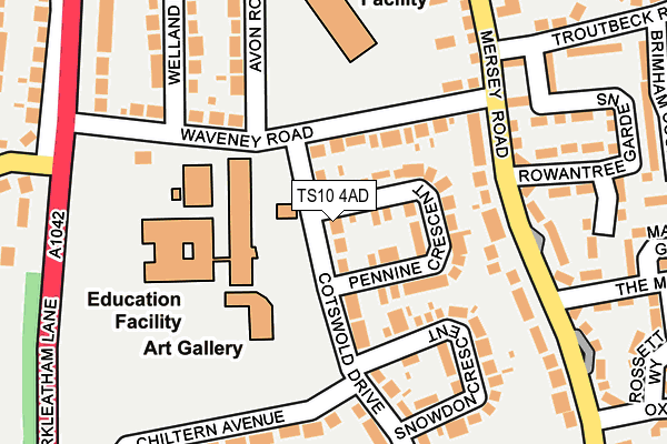 TS10 4AD map - OS OpenMap – Local (Ordnance Survey) TS10 4AD map - OS OpenMap – Local (Ordnance Survey)