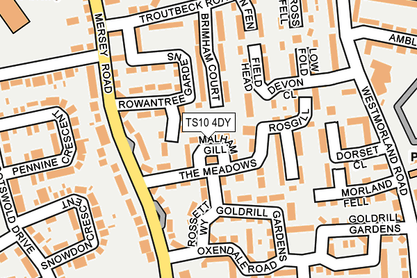 TS10 4DY map - OS OpenMap – Local (Ordnance Survey) TS10 4DY map - OS OpenMap – Local (Ordnance Survey)