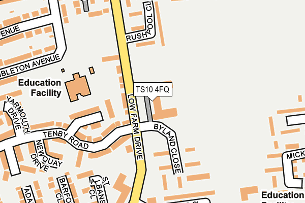 TS10 4FQ map - OS OpenMap – Local (Ordnance Survey) TS10 4FQ map - OS OpenMap – Local (Ordnance Survey)