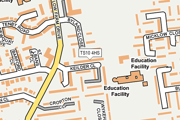 TS10 4HS map - OS OpenMap – Local (Ordnance Survey) TS10 4HS map - OS OpenMap – Local (Ordnance Survey)