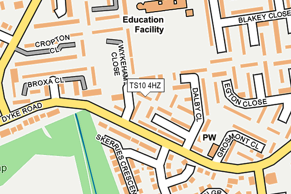 TS10 4HZ map - OS OpenMap – Local (Ordnance Survey) TS10 4HZ map - OS OpenMap – Local (Ordnance Survey)