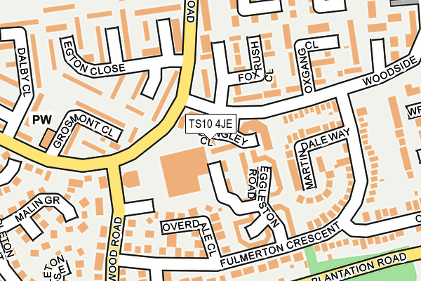 TS10 4JE map - OS OpenMap – Local (Ordnance Survey) TS10 4JE map - OS OpenMap – Local (Ordnance Survey)