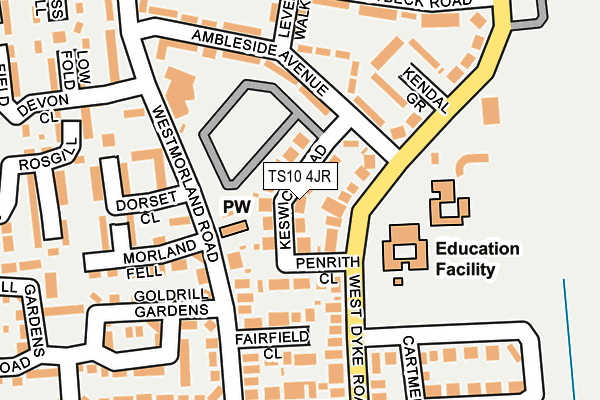 TS10 4JR map - OS OpenMap – Local (Ordnance Survey) TS10 4JR map - OS OpenMap – Local (Ordnance Survey)
