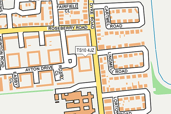 TS10 4JZ map - OS OpenMap – Local (Ordnance Survey) TS10 4JZ map - OS OpenMap – Local (Ordnance Survey)
