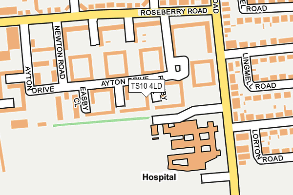 TS10 4LD map - OS OpenMap – Local (Ordnance Survey) TS10 4LD map - OS OpenMap – Local (Ordnance Survey)