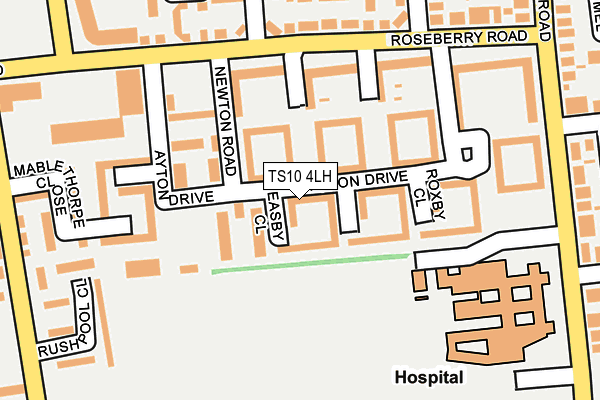 TS10 4LH map - OS OpenMap – Local (Ordnance Survey) TS10 4LH map - OS OpenMap – Local (Ordnance Survey)