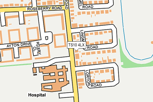 TS10 4LX map - OS OpenMap – Local (Ordnance Survey) TS10 4LX map - OS OpenMap – Local (Ordnance Survey)