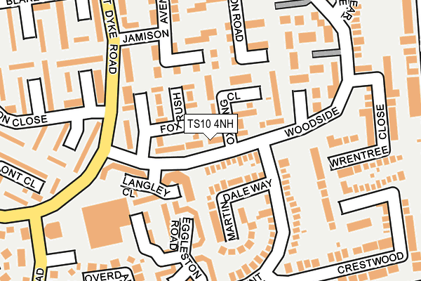 TS10 4NH map - OS OpenMap – Local (Ordnance Survey) TS10 4NH map - OS OpenMap – Local (Ordnance Survey)