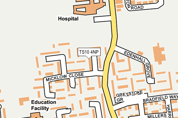 TS10 4NP map - OS OpenMap – Local (Ordnance Survey) TS10 4NP map - OS OpenMap – Local (Ordnance Survey)