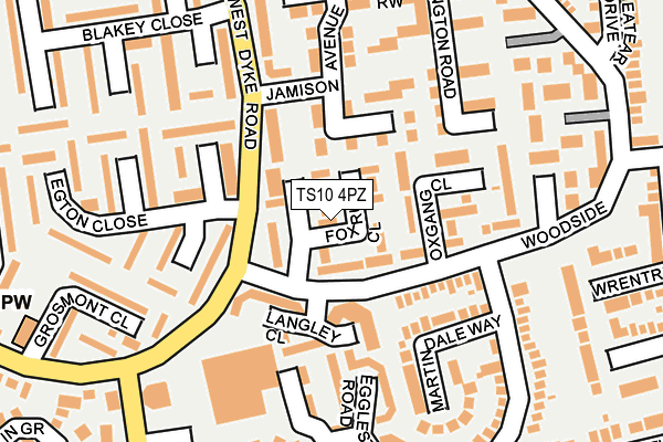TS10 4PZ map - OS OpenMap – Local (Ordnance Survey) TS10 4PZ map - OS OpenMap – Local (Ordnance Survey)