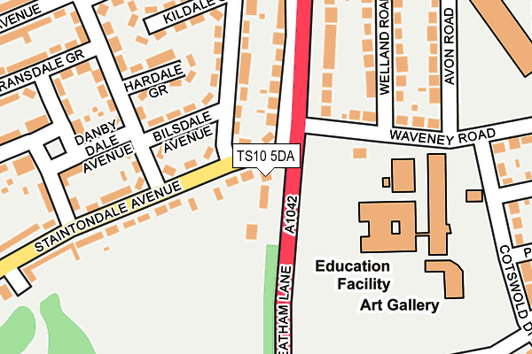 TS10 5DA map - OS OpenMap – Local (Ordnance Survey) TS10 5DA map - OS OpenMap – Local (Ordnance Survey)