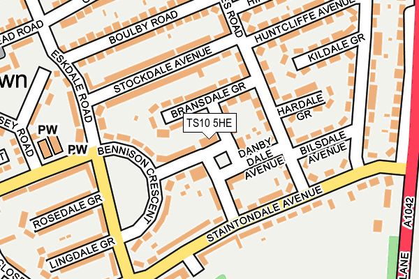 TS10 5HE map - OS OpenMap – Local (Ordnance Survey) TS10 5HE map - OS OpenMap – Local (Ordnance Survey)