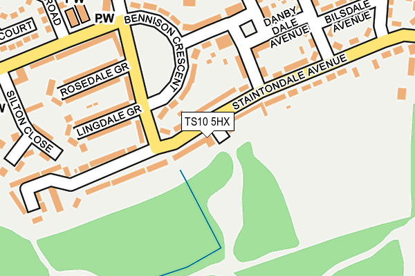 TS10 5HX map - OS OpenMap – Local (Ordnance Survey) TS10 5HX map - OS OpenMap – Local (Ordnance Survey)
