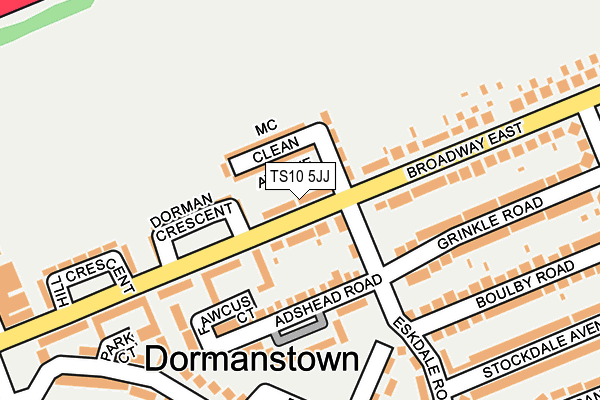 TS10 5JJ map - OS OpenMap – Local (Ordnance Survey) TS10 5JJ map - OS OpenMap – Local (Ordnance Survey)