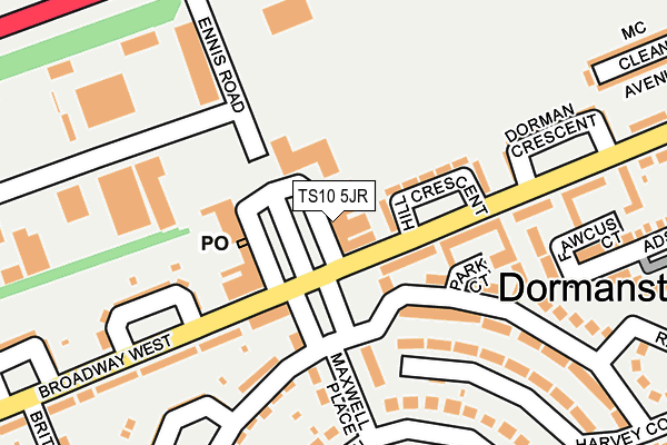 TS10 5JR map - OS OpenMap – Local (Ordnance Survey) TS10 5JR map - OS OpenMap – Local (Ordnance Survey)