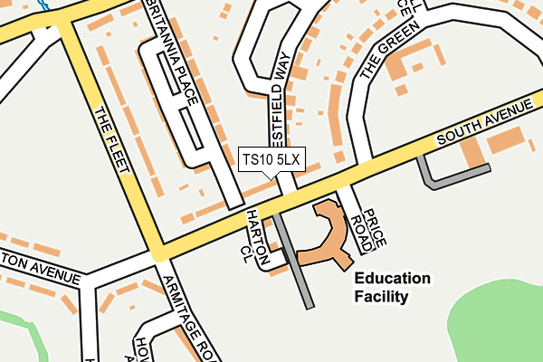 TS10 5LX map - OS OpenMap – Local (Ordnance Survey) TS10 5LX map - OS OpenMap – Local (Ordnance Survey)