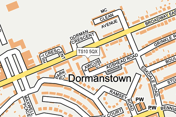 TS10 5QX map - OS OpenMap – Local (Ordnance Survey) TS10 5QX map - OS OpenMap – Local (Ordnance Survey)