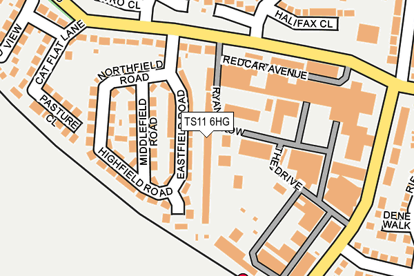 TS11 6HG map - OS OpenMap – Local (Ordnance Survey) TS11 6HG map - OS OpenMap – Local (Ordnance Survey)