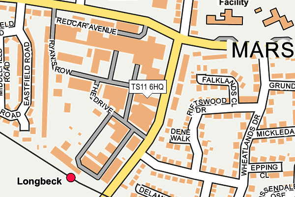 TS11 6HQ map - OS OpenMap – Local (Ordnance Survey) TS11 6HQ map - OS OpenMap – Local (Ordnance Survey)