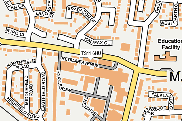 TS11 6HU map - OS OpenMap – Local (Ordnance Survey) TS11 6HU map - OS OpenMap – Local (Ordnance Survey)