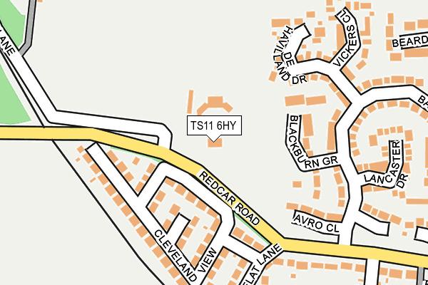 TS11 6HY map - OS OpenMap – Local (Ordnance Survey) TS11 6HY map - OS OpenMap – Local (Ordnance Survey)