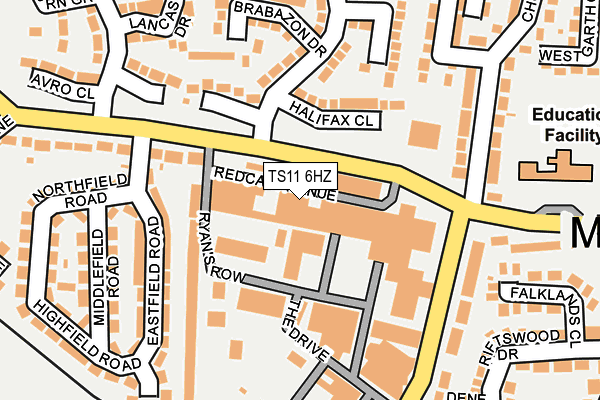 TS11 6HZ map - OS OpenMap – Local (Ordnance Survey) TS11 6HZ map - OS OpenMap – Local (Ordnance Survey)