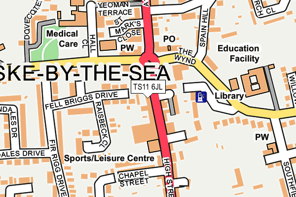 TS11 6JL map - OS OpenMap – Local (Ordnance Survey) TS11 6JL map - OS OpenMap – Local (Ordnance Survey)