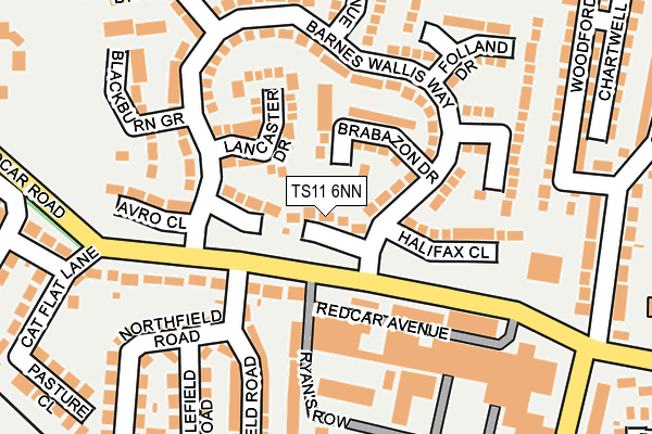 TS11 6NN map - OS OpenMap – Local (Ordnance Survey) TS11 6NN map - OS OpenMap – Local (Ordnance Survey)