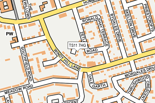 TS11 7HG map - OS OpenMap – Local (Ordnance Survey) TS11 7HG map - OS OpenMap – Local (Ordnance Survey)