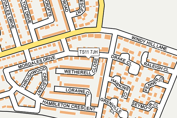 TS11 7JH map - OS OpenMap – Local (Ordnance Survey) TS11 7JH map - OS OpenMap – Local (Ordnance Survey)