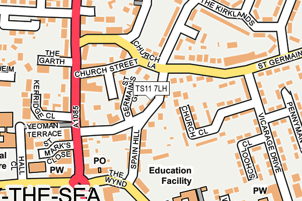 TS11 7LH map - OS OpenMap – Local (Ordnance Survey) TS11 7LH map - OS OpenMap – Local (Ordnance Survey)