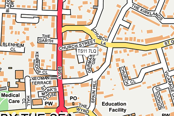 TS11 7LQ map - OS OpenMap – Local (Ordnance Survey) TS11 7LQ map - OS OpenMap – Local (Ordnance Survey)