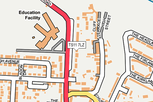 TS11 7LZ map - OS OpenMap – Local (Ordnance Survey) TS11 7LZ map - OS OpenMap – Local (Ordnance Survey)