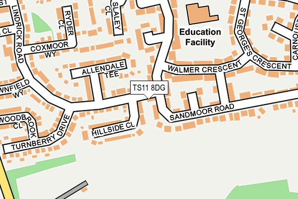TS11 8DG map - OS OpenMap – Local (Ordnance Survey) TS11 8DG map - OS OpenMap – Local (Ordnance Survey)