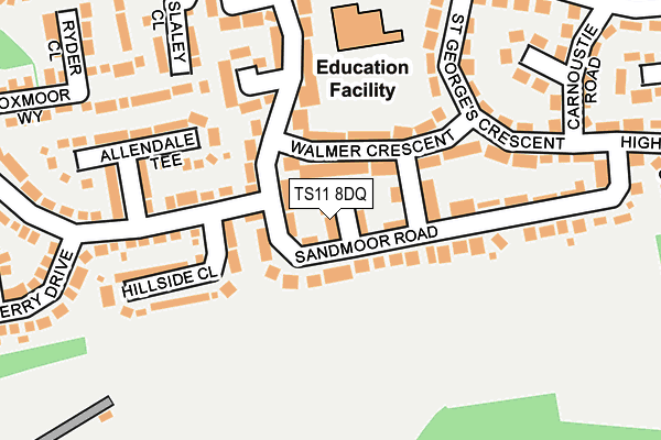 TS11 8DQ map - OS OpenMap – Local (Ordnance Survey) TS11 8DQ map - OS OpenMap – Local (Ordnance Survey)