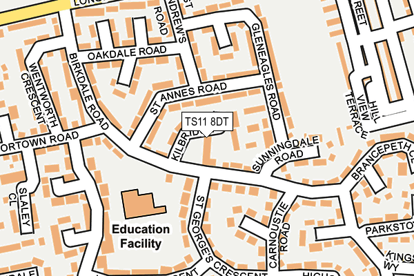 TS11 8DT map - OS OpenMap – Local (Ordnance Survey) TS11 8DT map - OS OpenMap – Local (Ordnance Survey)