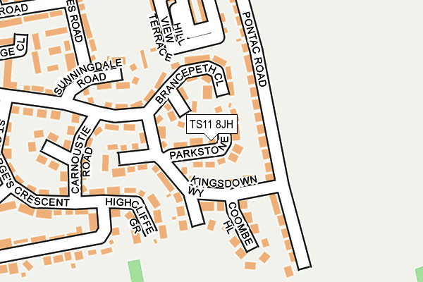 TS11 8JH map - OS OpenMap – Local (Ordnance Survey) TS11 8JH map - OS OpenMap – Local (Ordnance Survey)