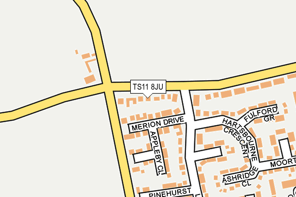 TS11 8JU map - OS OpenMap – Local (Ordnance Survey) TS11 8JU map - OS OpenMap – Local (Ordnance Survey)