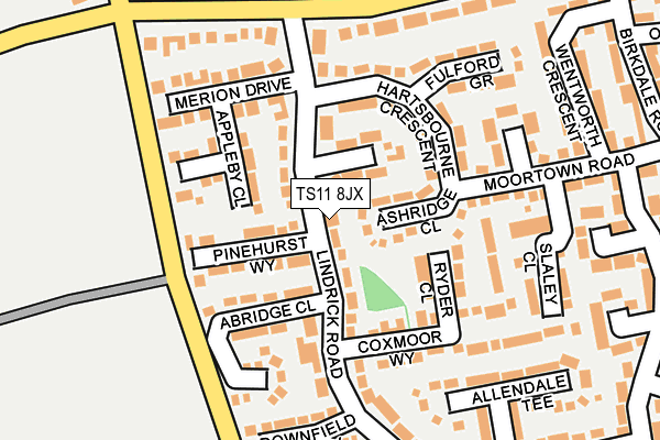 TS11 8JX map - OS OpenMap – Local (Ordnance Survey) TS11 8JX map - OS OpenMap – Local (Ordnance Survey)