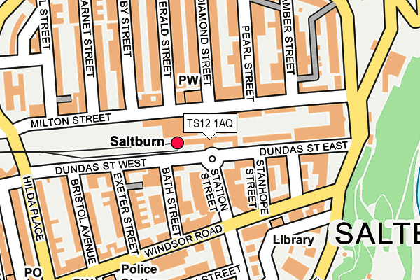 TS12 1AQ map - OS OpenMap – Local (Ordnance Survey) TS12 1AQ map - OS OpenMap – Local (Ordnance Survey)