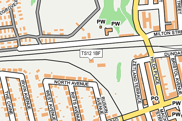 TS12 1BF map - OS OpenMap – Local (Ordnance Survey) TS12 1BF map - OS OpenMap – Local (Ordnance Survey)