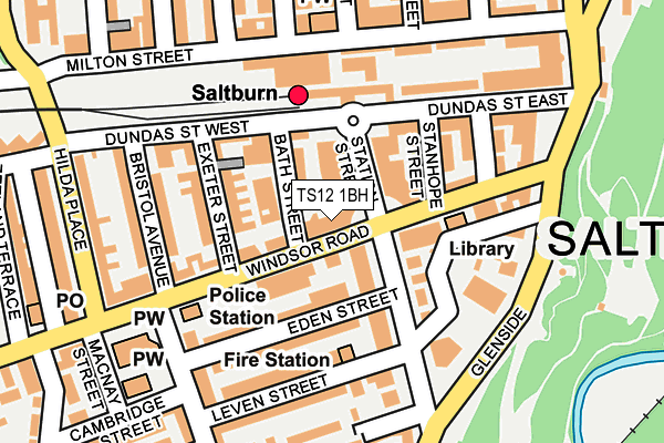 TS12 1BH map - OS OpenMap – Local (Ordnance Survey) TS12 1BH map - OS OpenMap – Local (Ordnance Survey)
