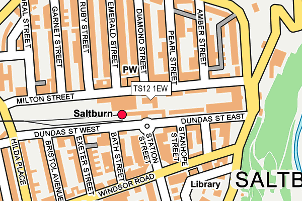 TS12 1EW map - OS OpenMap – Local (Ordnance Survey) TS12 1EW map - OS OpenMap – Local (Ordnance Survey)