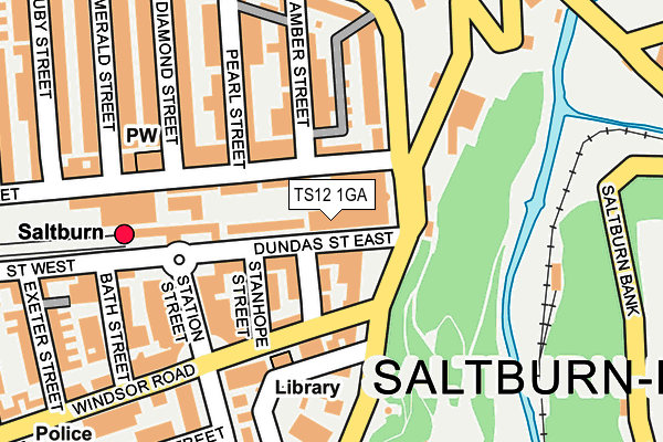 TS12 1GA map - OS OpenMap – Local (Ordnance Survey) TS12 1GA map - OS OpenMap – Local (Ordnance Survey)