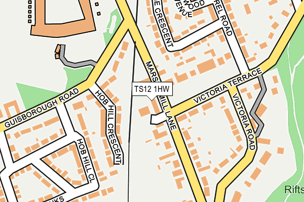 TS12 1HW map - OS OpenMap – Local (Ordnance Survey) TS12 1HW map - OS OpenMap – Local (Ordnance Survey)