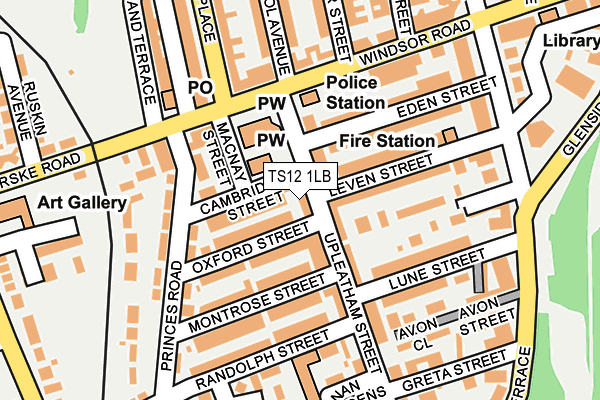TS12 1LB map - OS OpenMap – Local (Ordnance Survey) TS12 1LB map - OS OpenMap – Local (Ordnance Survey)