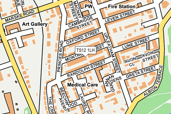 TS12 1LH map - OS OpenMap – Local (Ordnance Survey) TS12 1LH map - OS OpenMap – Local (Ordnance Survey)